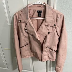 Pink leather jacket